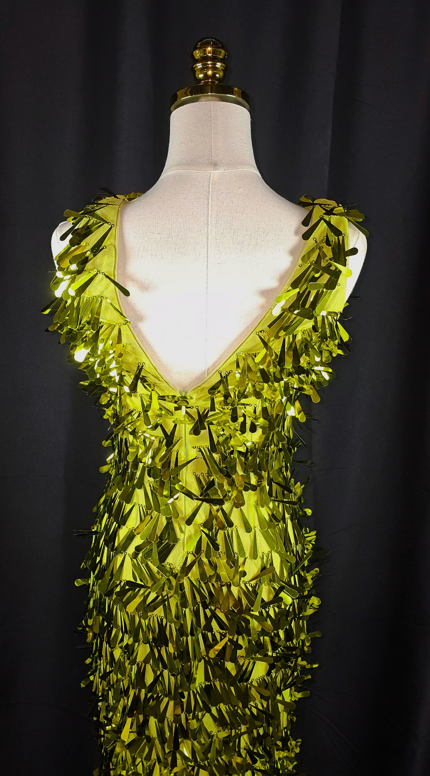 Disco Inferno Glamour Gown: Shine Bright Like a Neon Light