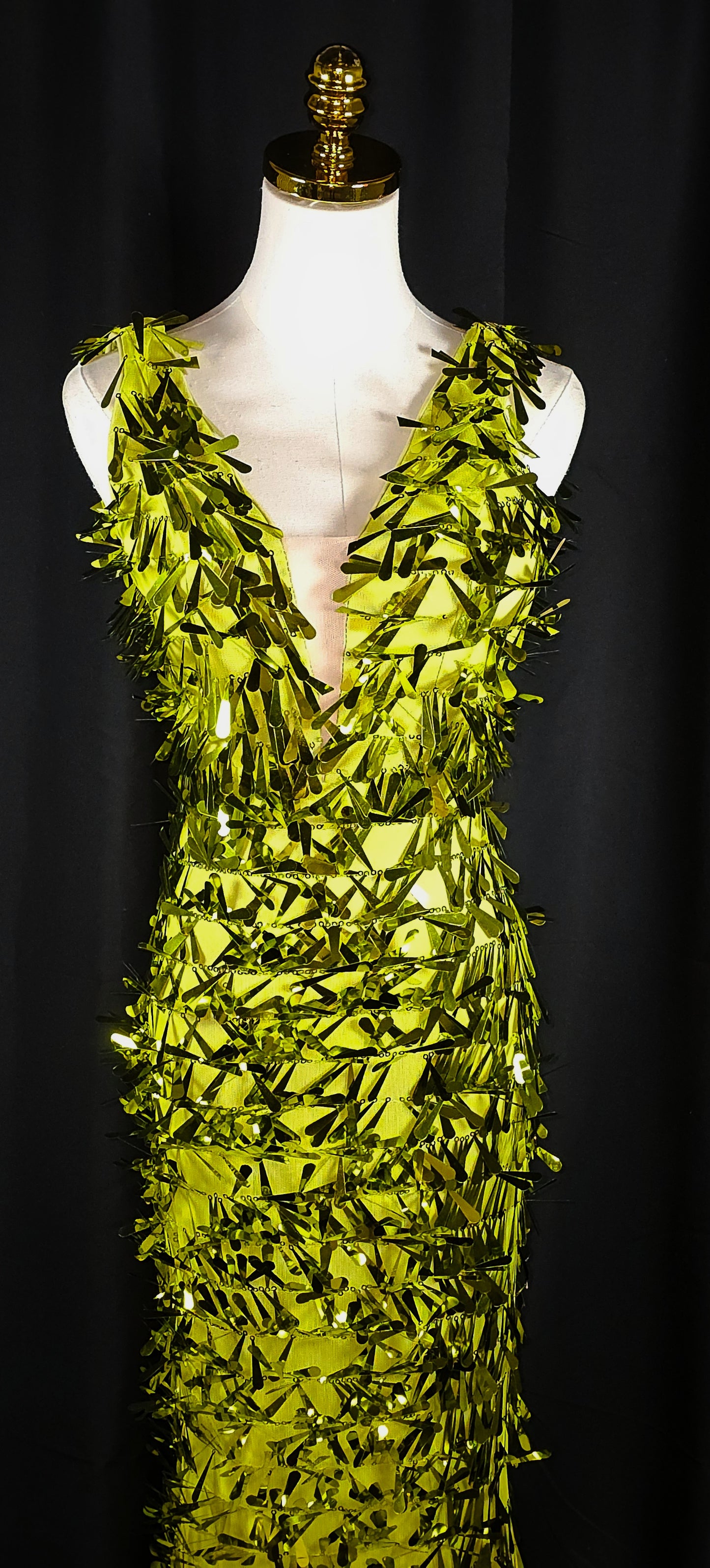 Disco Inferno Glamour Gown: Shine Bright Like a Neon Light
