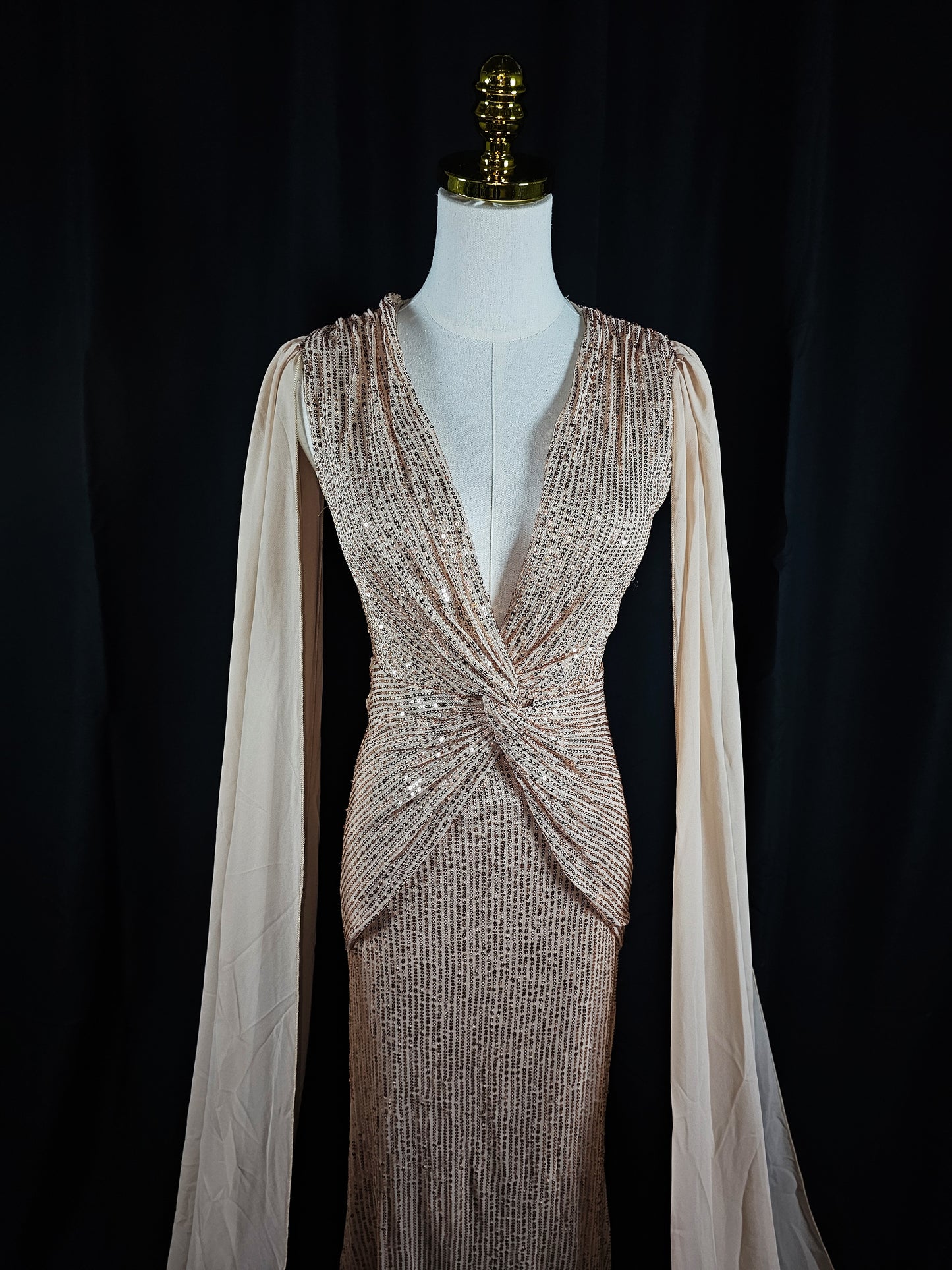 Glistening Goddess Evening Dress - Sparkle with Flair!