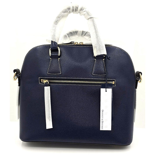Dooney & Bourke Saffiano Med. Domed Navy Blue Satchel - Your New Arm Candy!