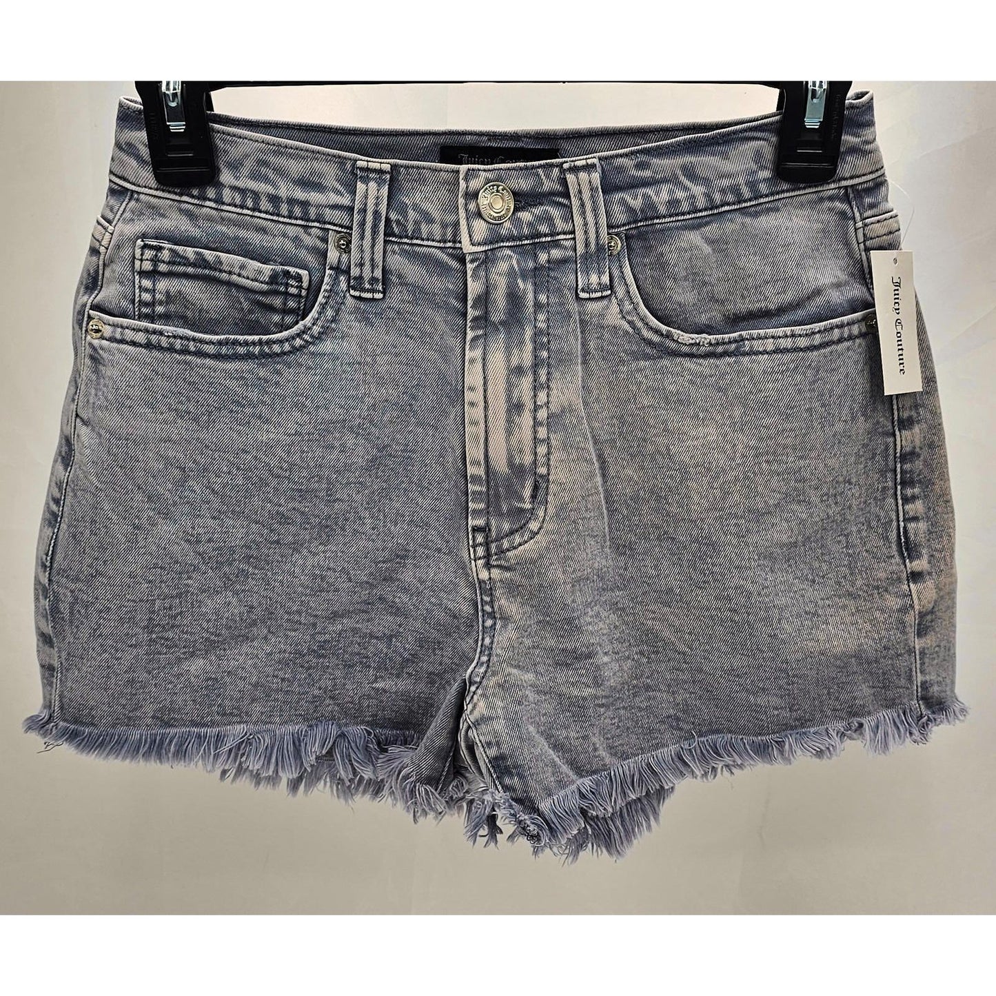 Juicy Couture Vintage Wash Denim Shorts - Frayed Fabulous!/25"