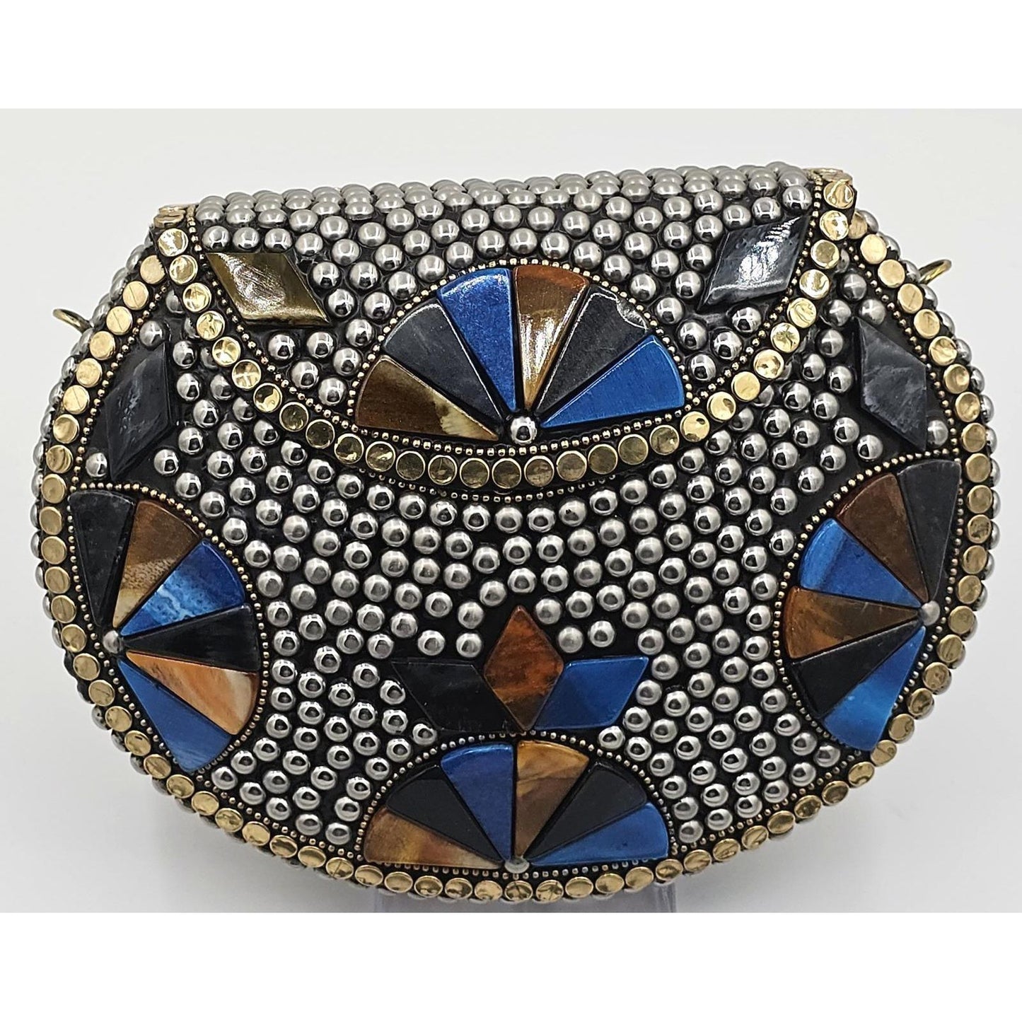 Ramla Funky Geometric Studded Clutch - Sparkle Like You Mean It!
