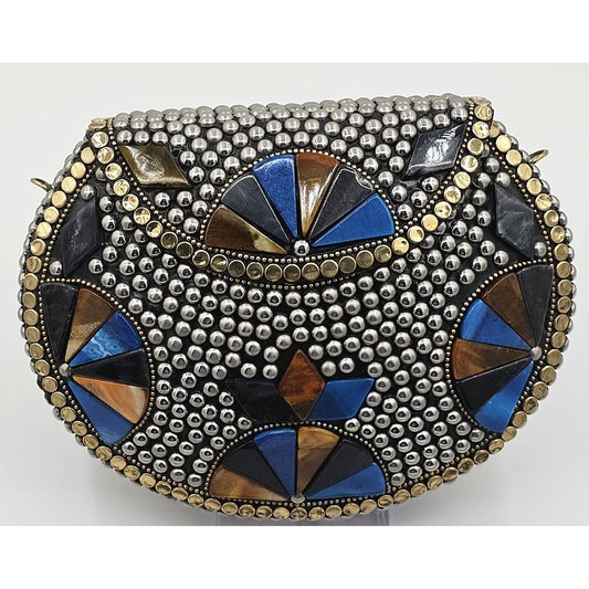 Ramla Funky Geometric Studded Clutch - Sparkle Like You Mean It!