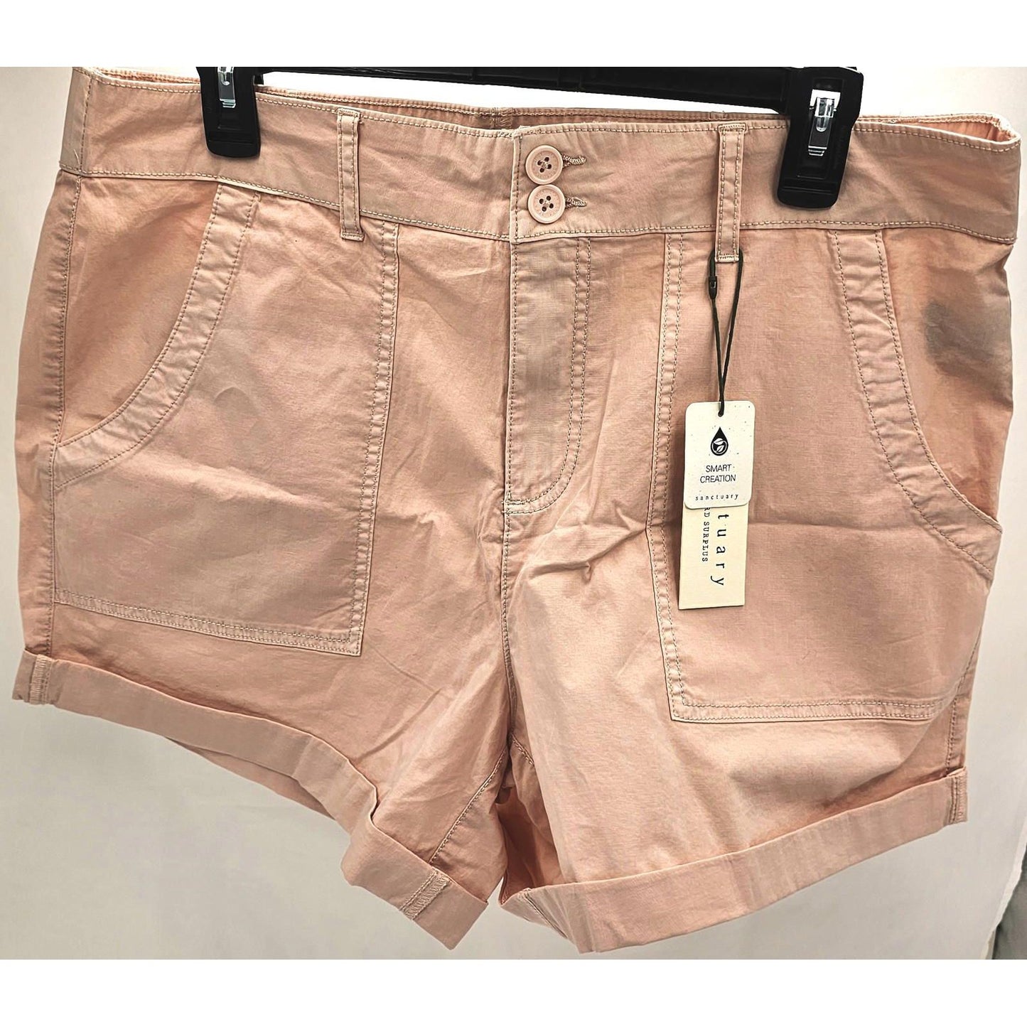 Sanctuary Salmon Casual Women's Shorts - Pocket Perfection!/32"