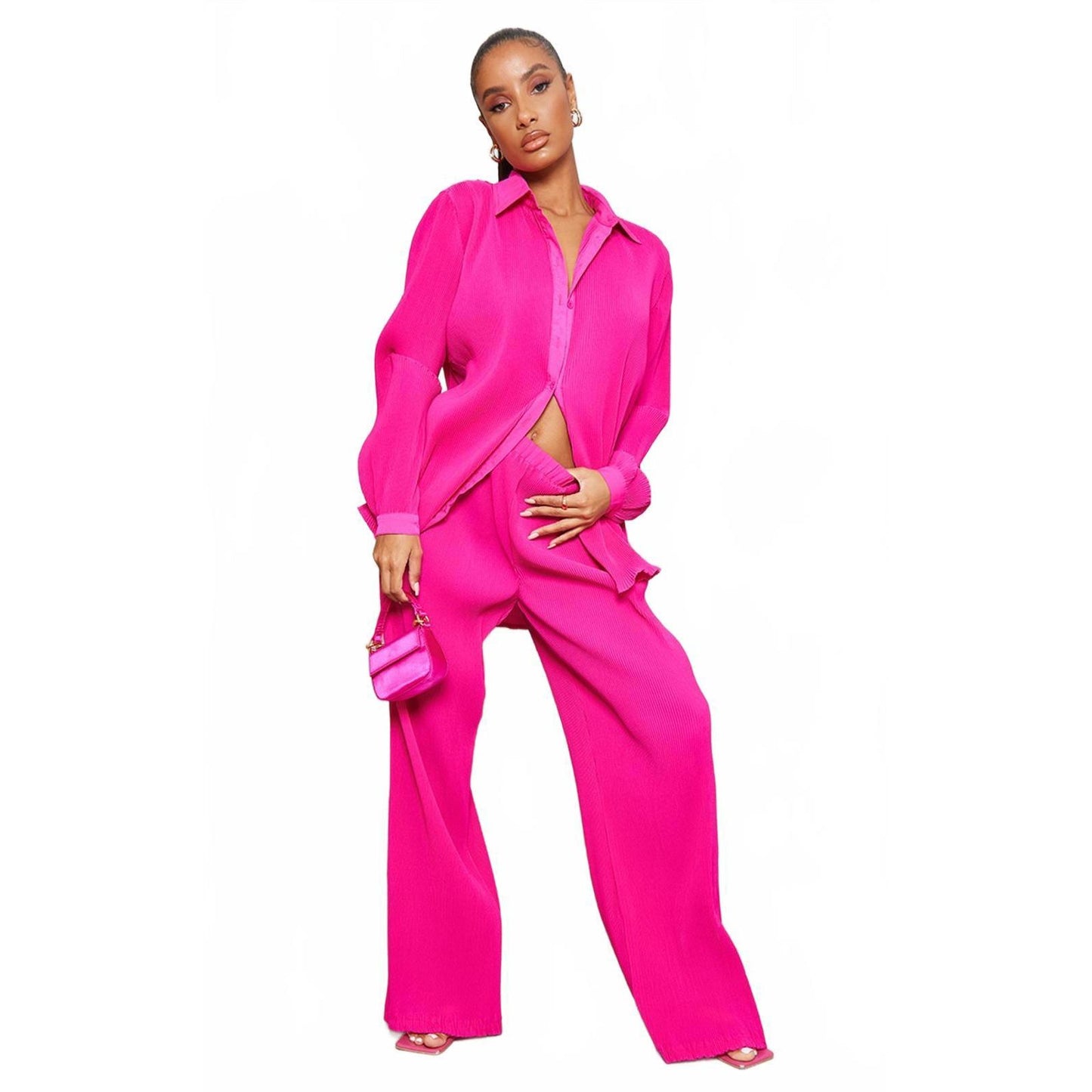 Prettylittlething High Waisted Wide Leg Trousers/16