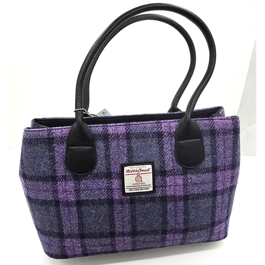 Chic Purple Harris Tweed Satchel - Because Your Arm Deserves a Hug!