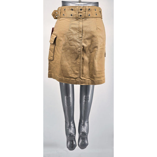 Juicy Couture Denim Cargo Skirt w/belt  Utility Meets Style! Khaki/14