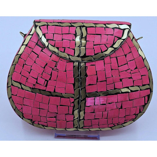 Ramla Retro Pink Mosaic Clutch Bag – Your New Favorite Arm Candy