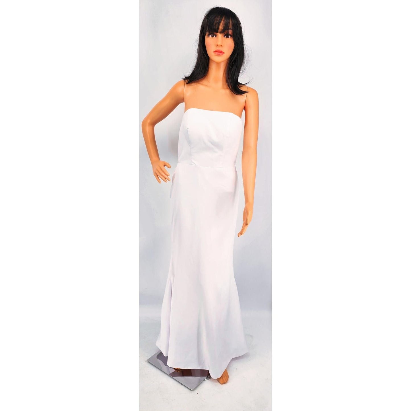 FaeryStyle Elegant Strapless White Evening Dress - Channel Your Inner Glam!/0