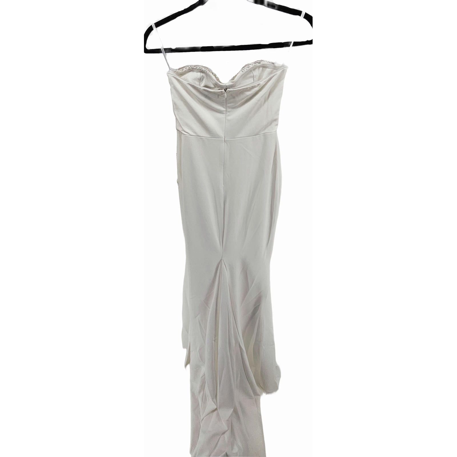 Faeriestyle Glamorous Strapless White Evening Dress or Bridal Gown/XS