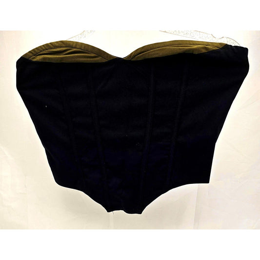 PrettyLittleThing Sassy Black Strapless Corset - Zip Up Your Style!/8