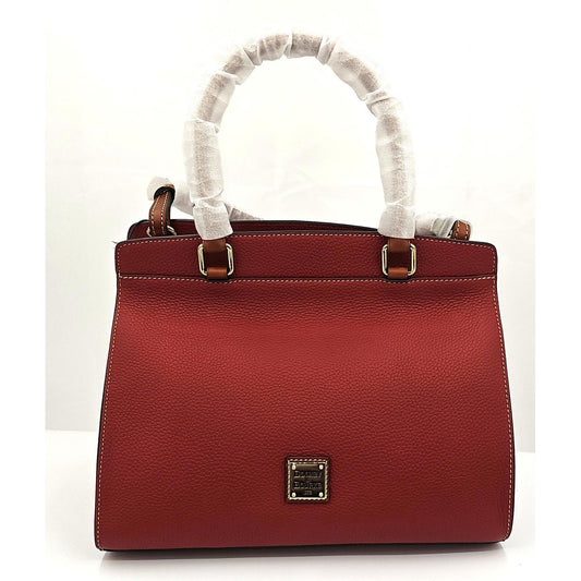Dooney & Bourke Pebble Grain Leather Satchel - Rust Red Beauty