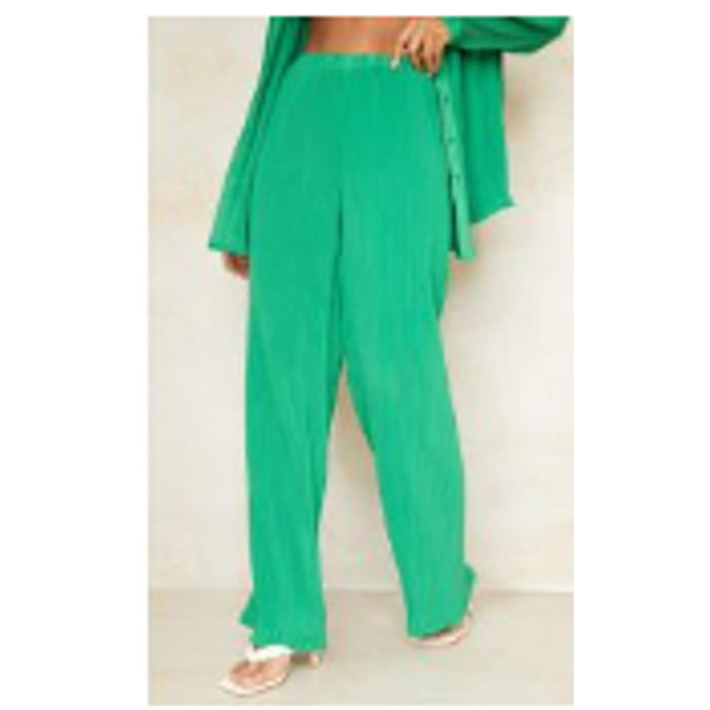 Prettylittlething High Waisted Wide Leg Trousers/16
