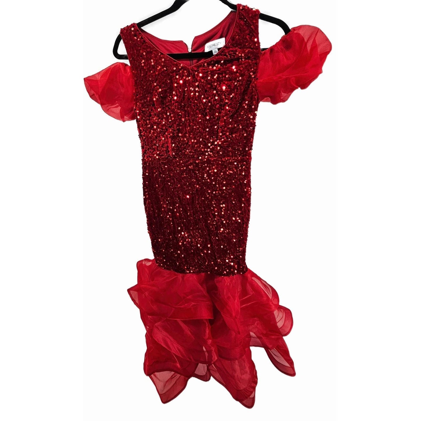 Dazzling Sequin Prom Dress with Flirty Ruffles