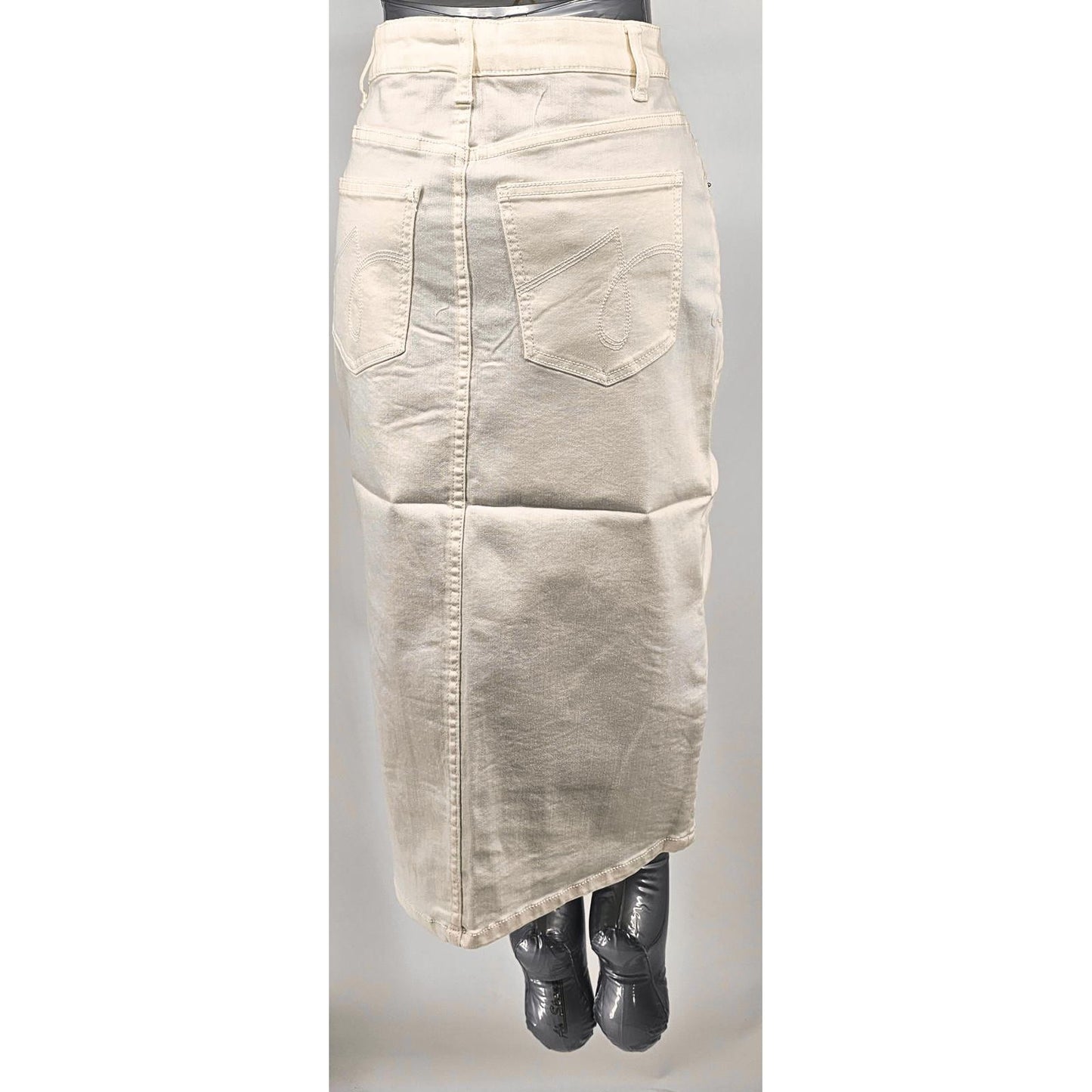 Juicy Couture Denim Ankle Length Skirt White /10