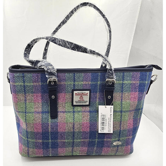 Glen Affric Harris Tweed Check Tote Bag - Colorful & Classy!