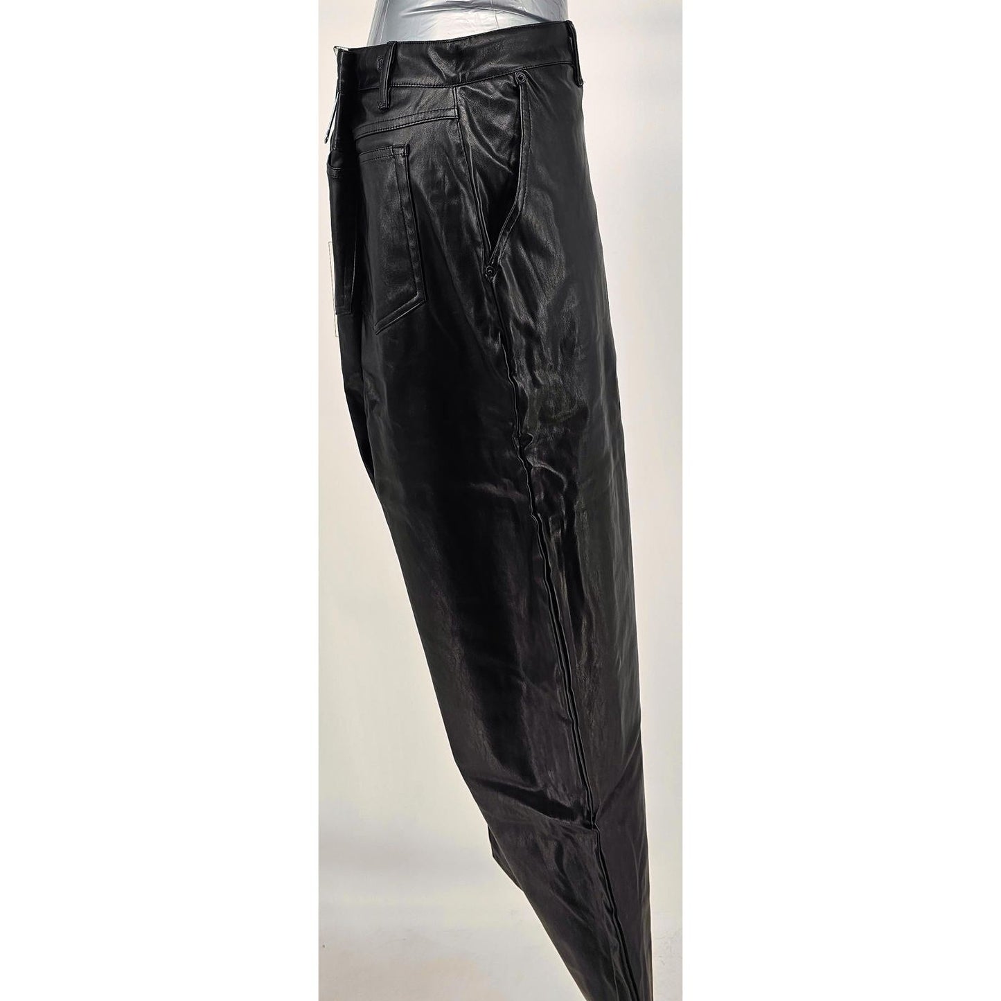 Juicy Couture Sleek Women's Faux Leather Pants - Channel Your Inner Rockstar/14W