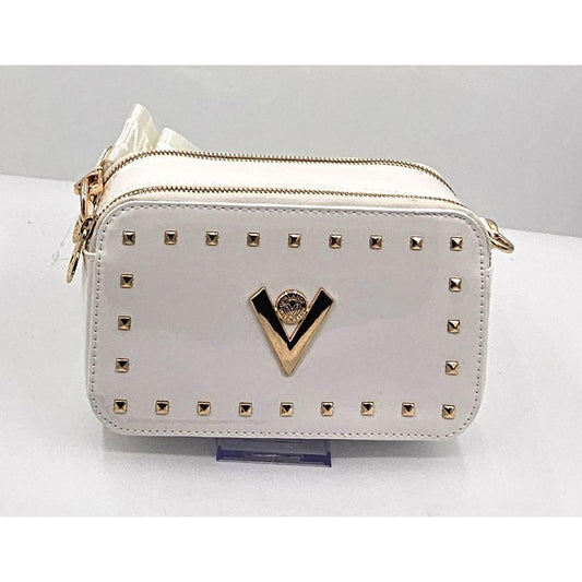 Valentino Orlandi Chic White Studded Crossbody Bag - Your New Shoulder Sidekick