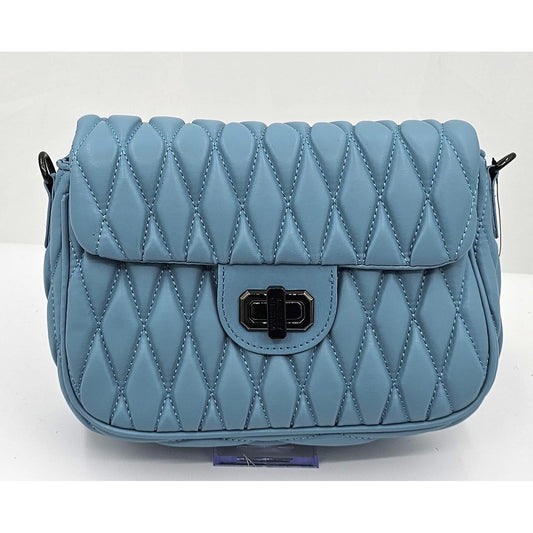 Quirky Blue Quilted Crossbody Bag - Your New Shoulder Buddy!
