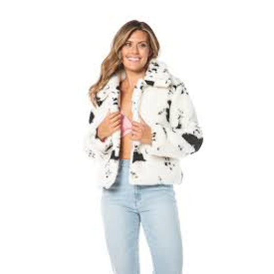 Juicy Couture - Spotted Faux Sherpa Jacket/M