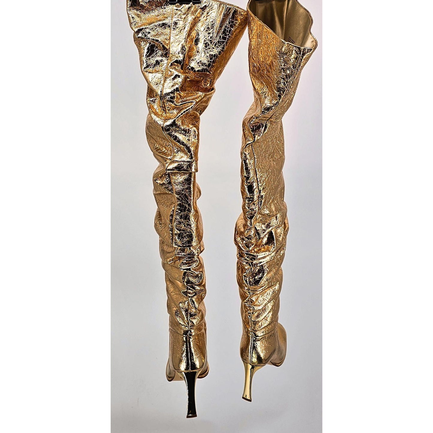 Michael Kors Golden Glamour Thigh-High Boots - Shine Like You Mean It!/7.5