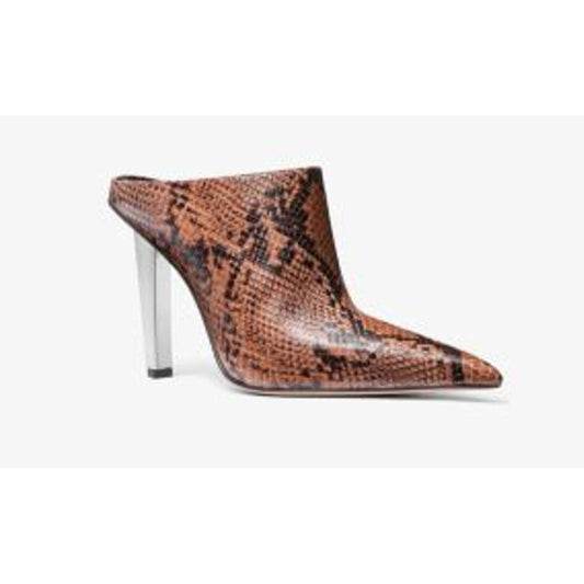 Michael Kors Halle Snake Embossed Leather Mule Pump/5.5