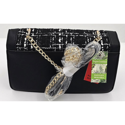Badgley Mischka Chic Vegan Leather Tweed Shoulder Bag by Badgley Mischka