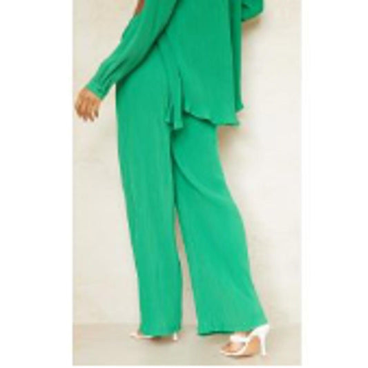 Prettylittlething High Waisted Wide Leg Trousers/16