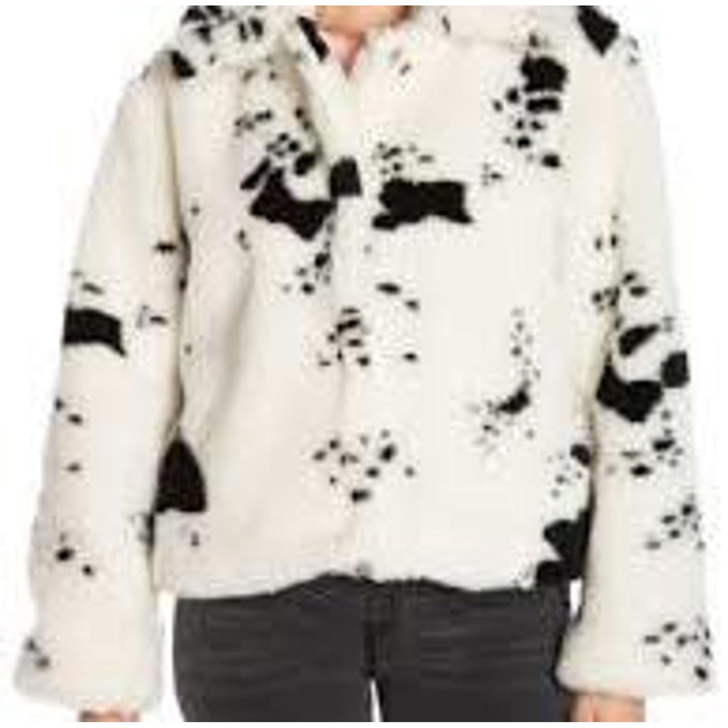 Juicy Couture Cow Print Faux Fur Jacket/S