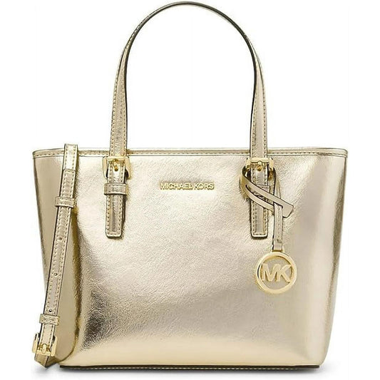 Michael Kors Gold Saffiano Leather Tote Bag