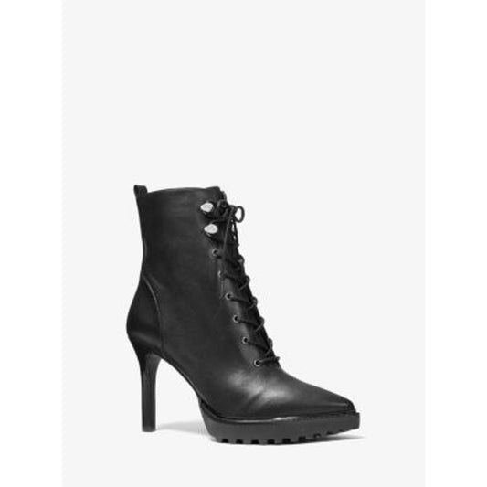 Michael Kors Kyle Leather Lace-Up Boot/8