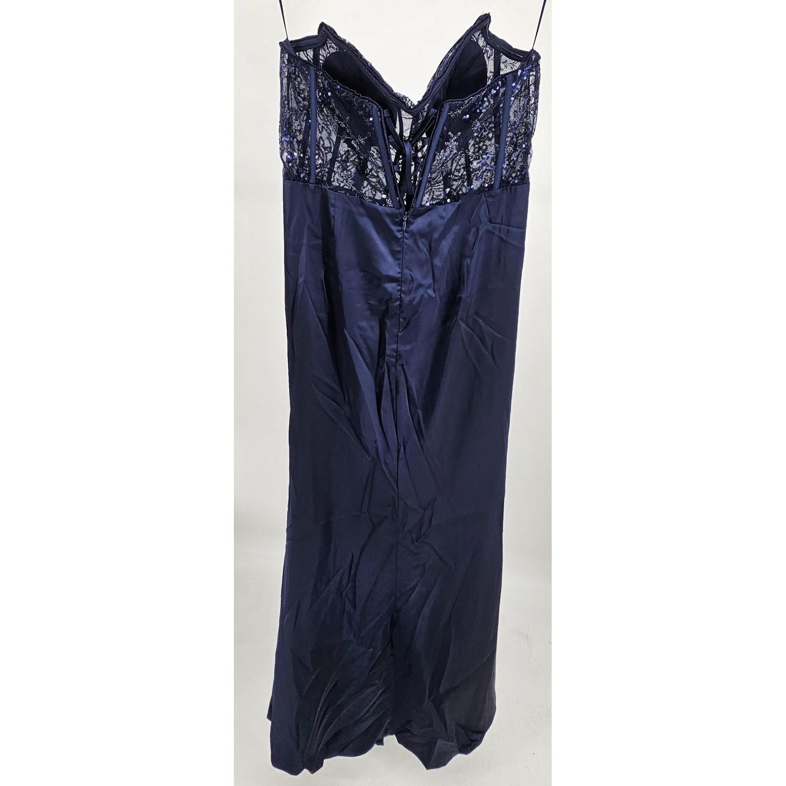Faeriestyle Sassy Navy Blue Evening Dress with Lace Bustier/XL