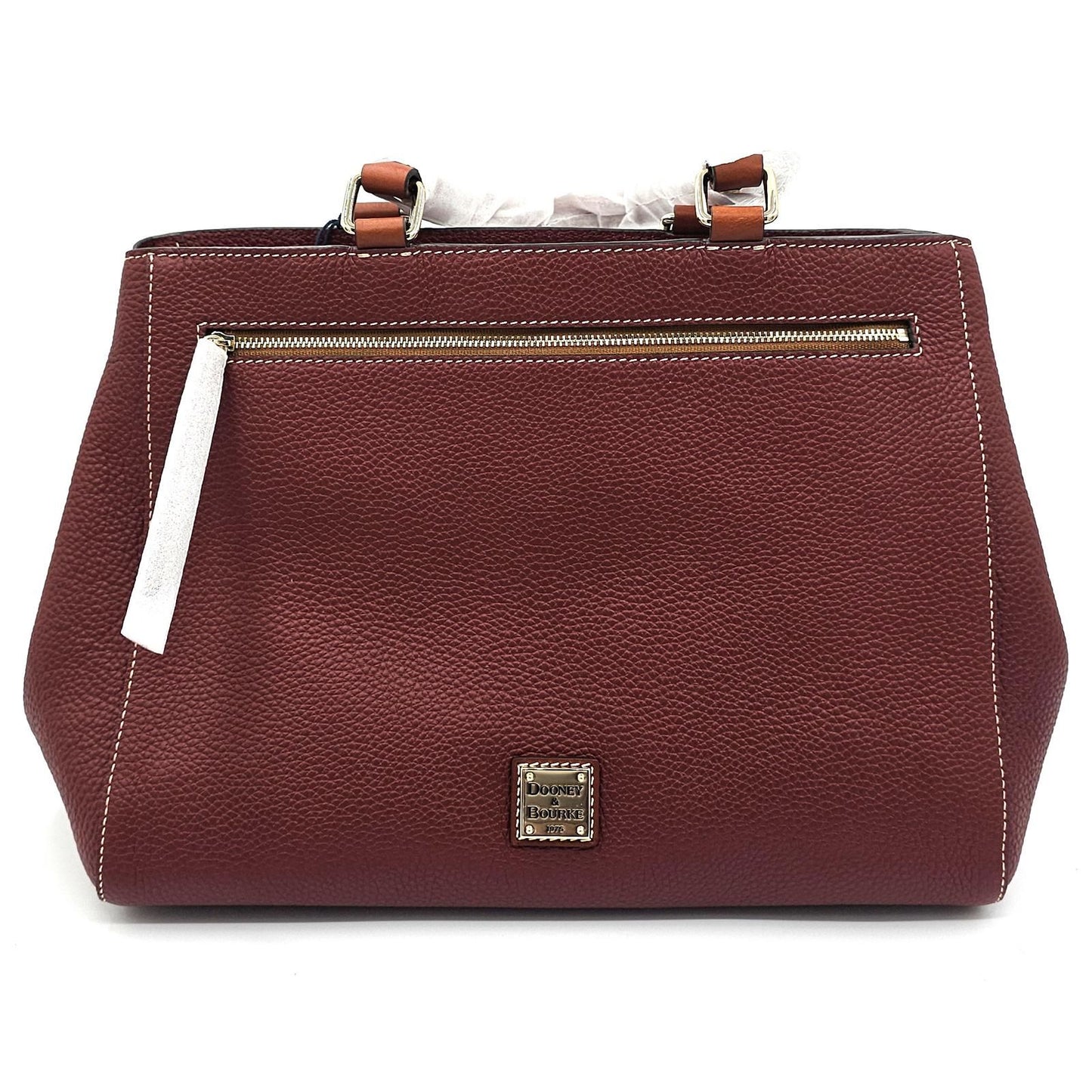 Dooney & Bourke Pebble Grain Classic Leather Satchel - Burgundy Beauty