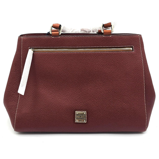 Dooney & Bourke Pebble Grain Classic Leather Satchel - Burgundy Beauty