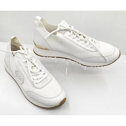 Michael Kors Outlet Jenkins Two-Tone Metallic Stretch Knit Trainer/10