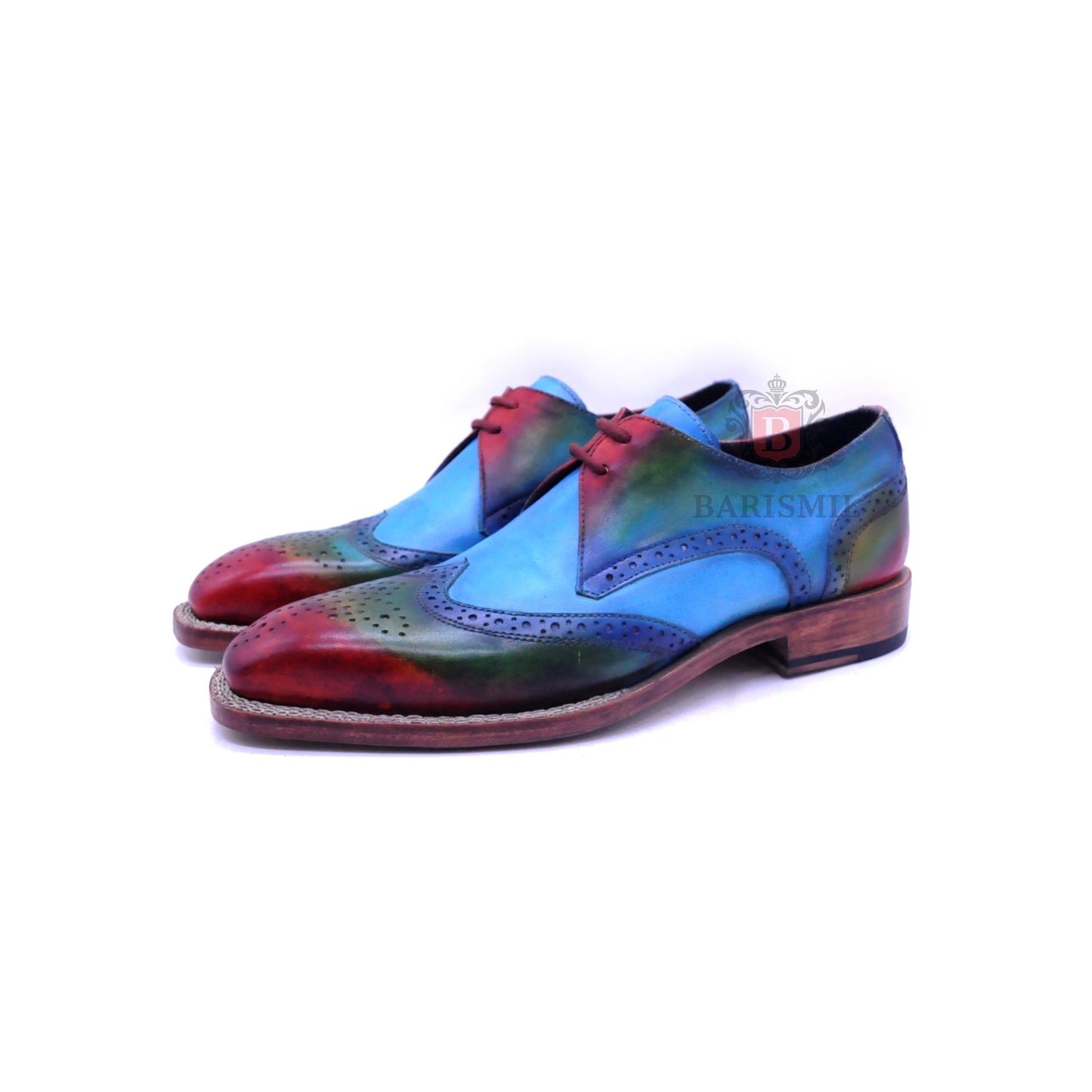 Porto - Blue Derby Shoes-0