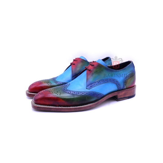 Porto - Blue Derby Shoes-0