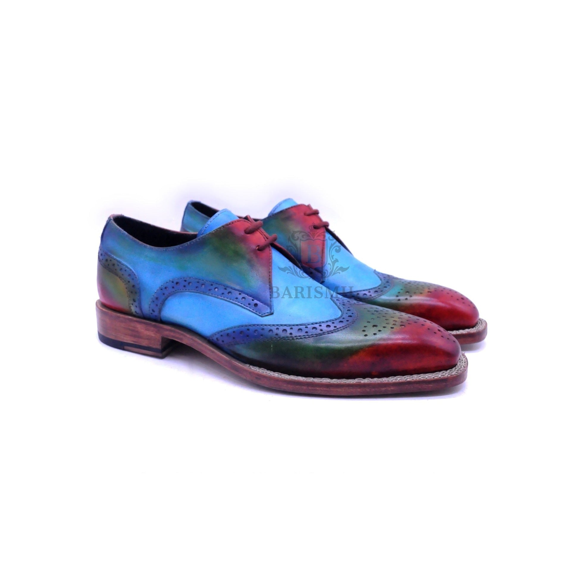 Porto - Blue Derby Shoes-1