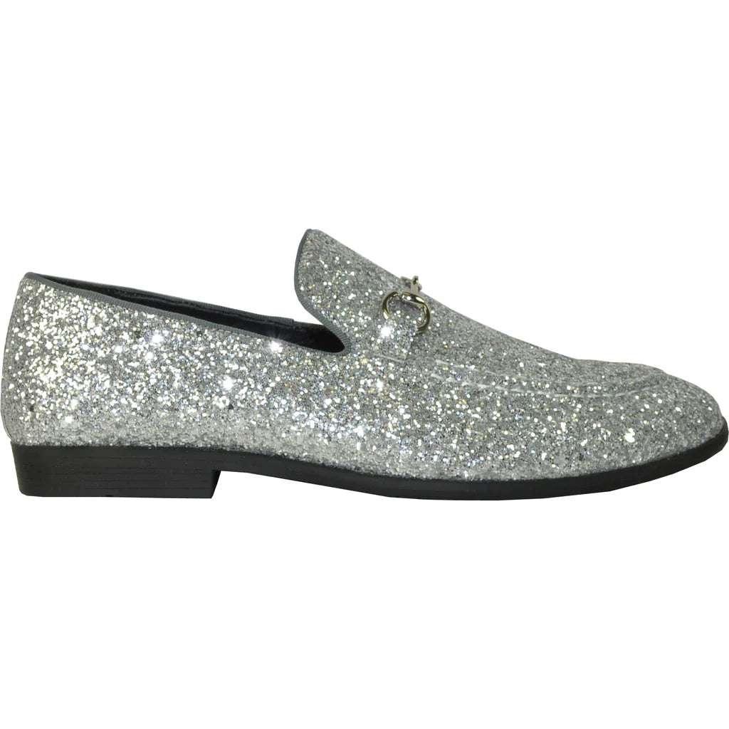 "Bravo 1" Silver Glitter Tuxedo & Prom Shoes-3