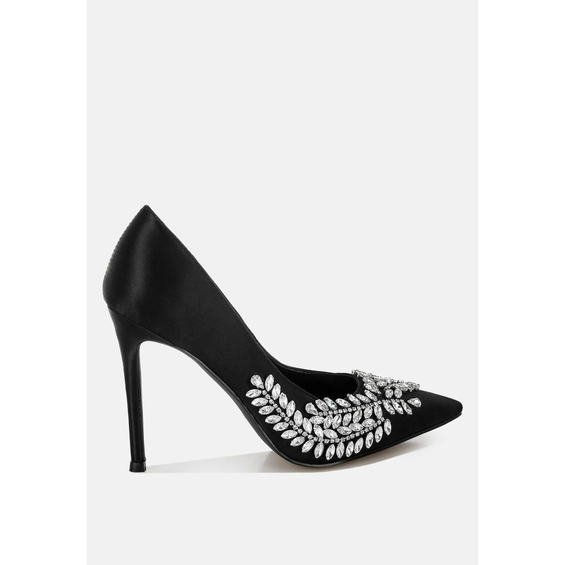 Ashlyn Rhinestones Embellished Satin Stiletto Pumps-7