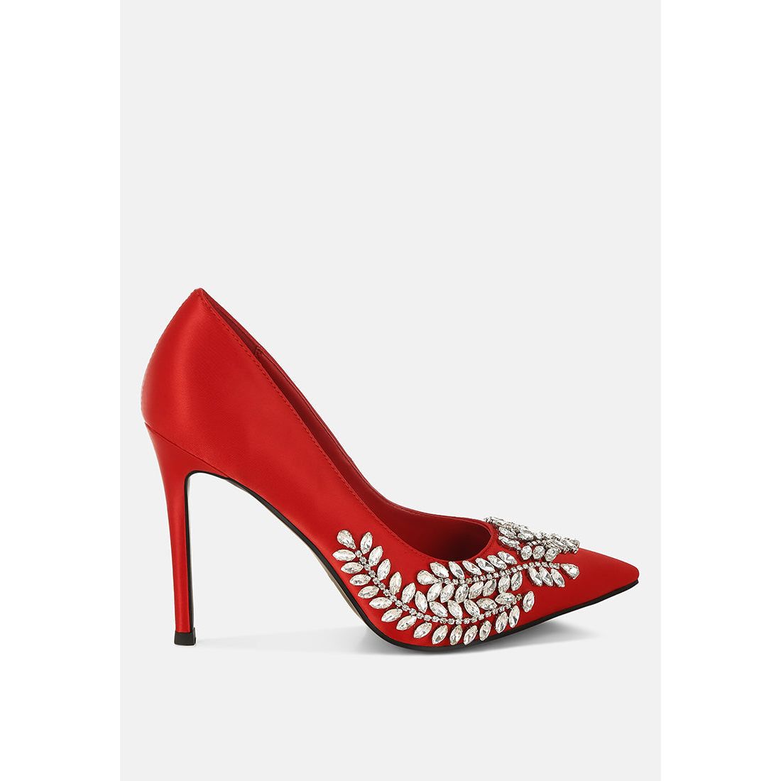 Ashlyn Rhinestones Embellished Satin Stiletto Pumps-6