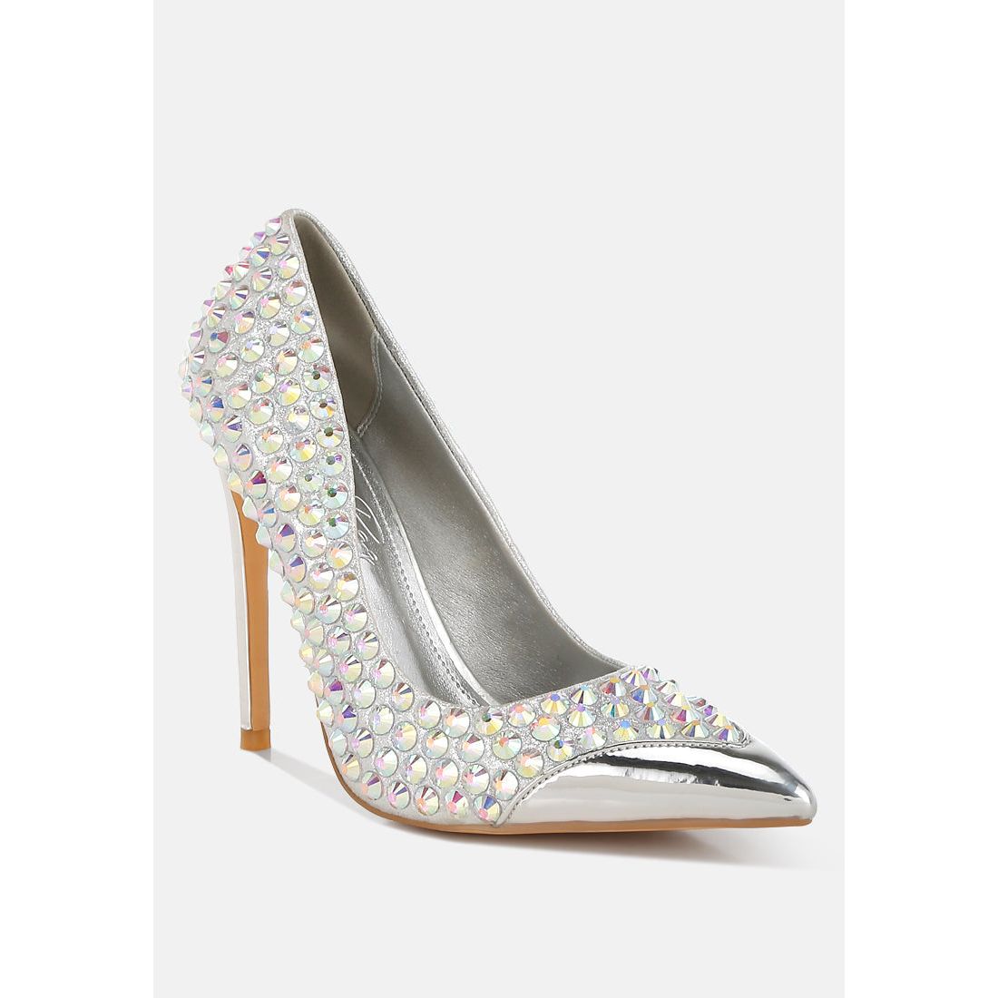 Super Fan Diamante Embellished Stiletto Pumps-1