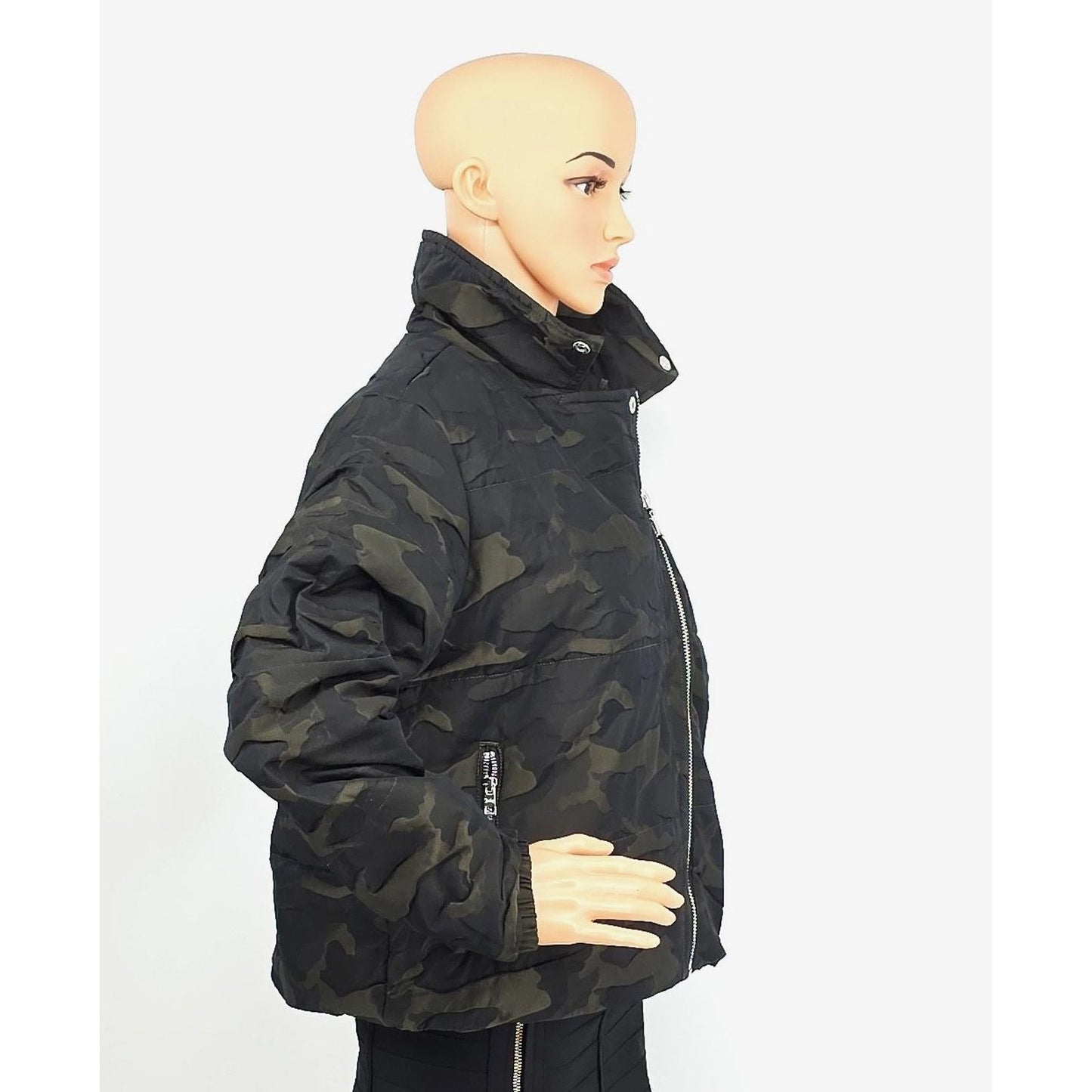 Juicy Couture Moto Puffer Jacket Camouflage - Zip Up & Stand Out!/S
