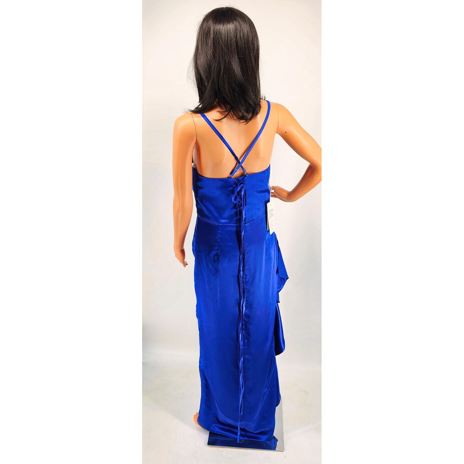 FaeryStyle Sassy Strapless Evening Gown with Slit Blue/8