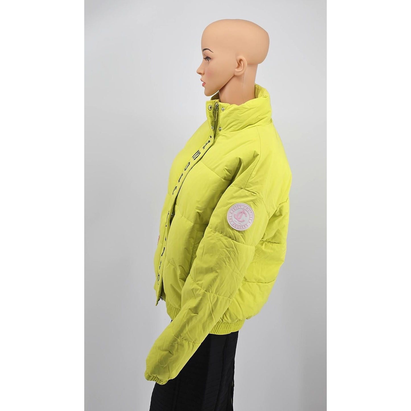 Juicy Couture Jamore Juicy Neon Yellow Puffer Jacket - Stay Toasty & Trendy!/S