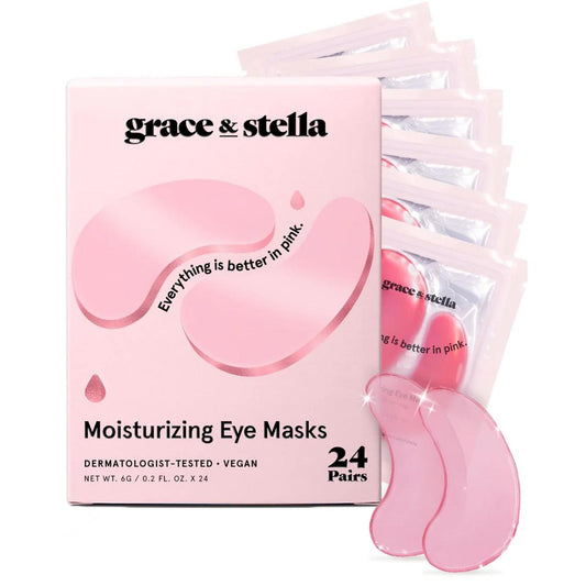 Moisturizing Pink Eye Masks - Grace & Stella