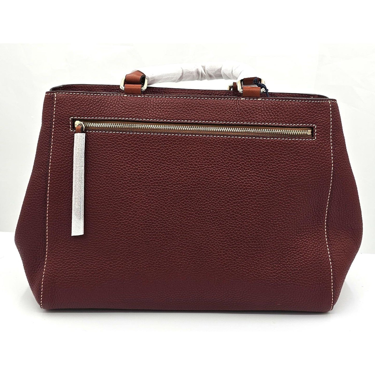 Dooney & Bourke Pebble Grain Classic Leather Satchel - Burgundy Beauty