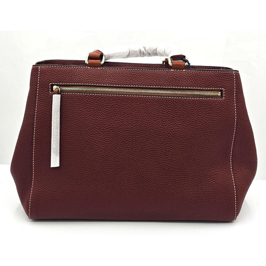Dooney & Bourke Pebble Grain Classic Leather Satchel - Burgundy Beauty