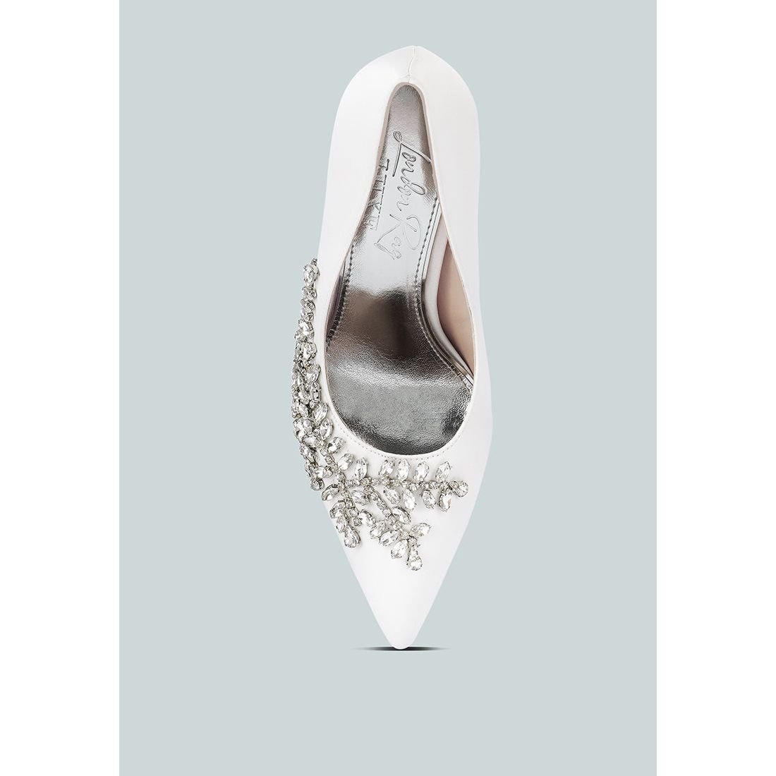 Ashlyn Rhinestones Embellished Satin Stiletto Pumps-3
