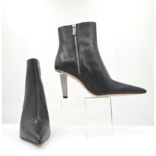 Michael Kors Halle Embellished Leather Ankle Boot/7.5